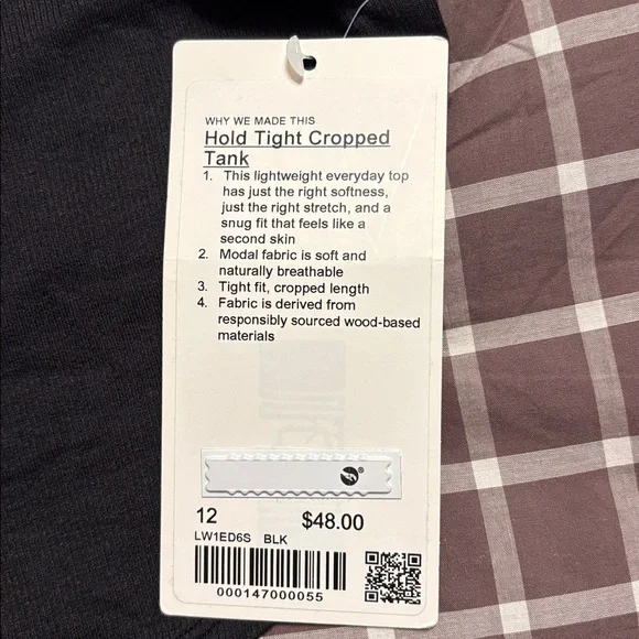 BNWT lululemon hold tight cropped tank - Picture 3 of 8